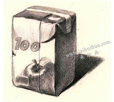 包装盒素描画法步骤02