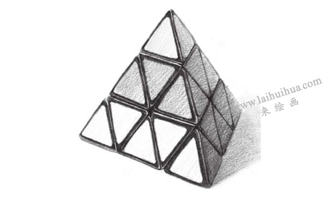魔方素描画法步骤04
