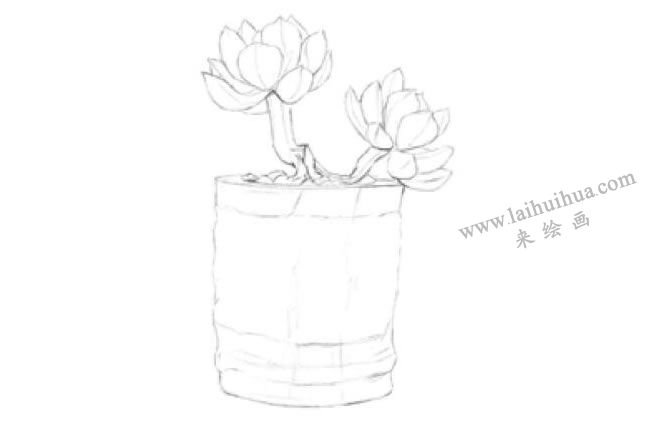 黄丽素描画法步骤01