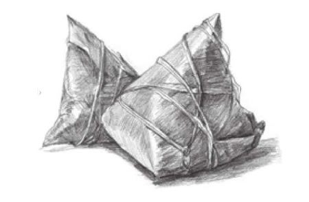 粽子素描画法画法步骤03