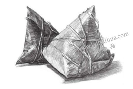 粽子素描画法画法步骤04