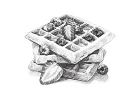 华夫饼素描画法