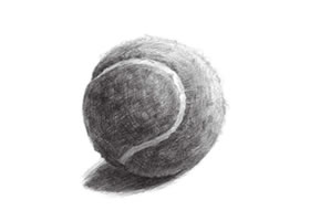 网球素描画法
