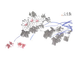 红金鱼国画画法