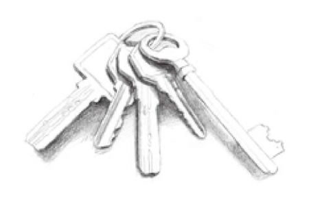 秘密的钥匙素描画法步骤03