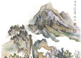 《楠溪江》小青绿山水画写生画法
