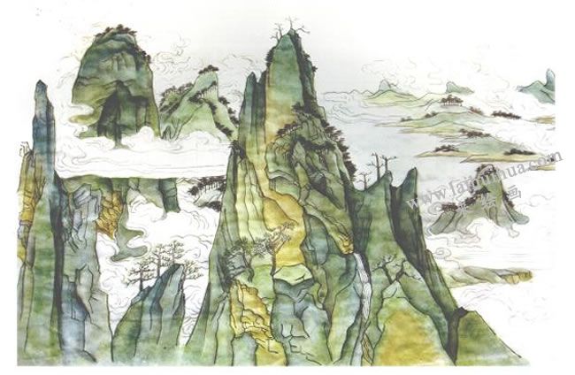 金碧山水画创作方法步骤03