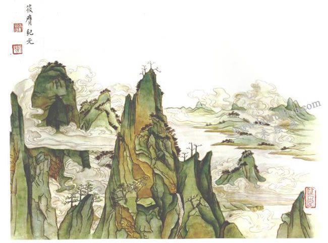 金碧山水画创作方法步骤04
