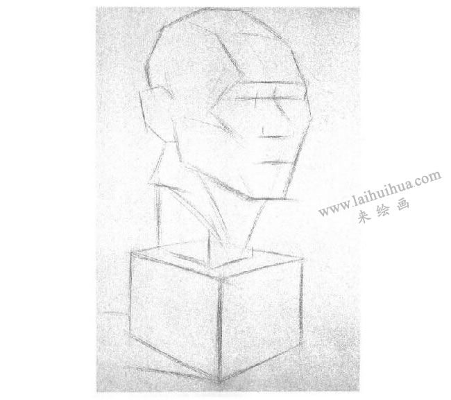 石膏肌肉头像素描画法步骤01
