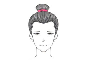 人物菱形脸卡通画绘制步骤