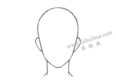 人物菱形脸卡通画绘制步骤02