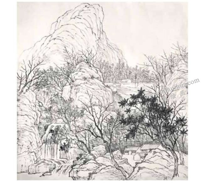 国画春景《春和景明》创作步骤02