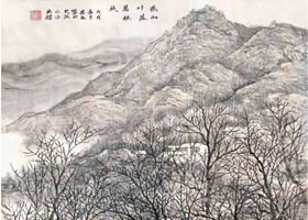 秋景《燕山叶落万林疏》创作步骤