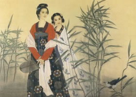 工笔仕女画《郊游图》画法