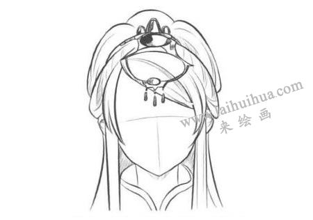 古风卡通画的面部五官表现方法步骤01