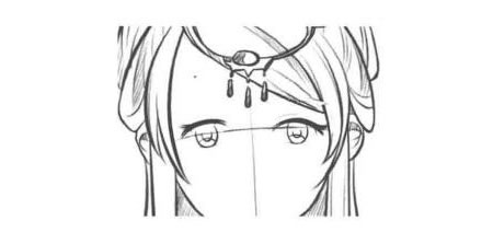 古风卡通画的面部五官表现方法步骤03