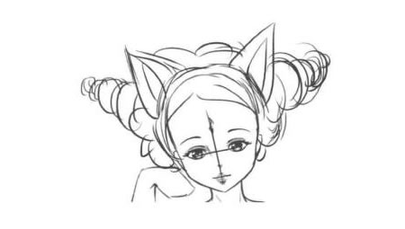 狐妖卡通漫画素描创作步骤03
