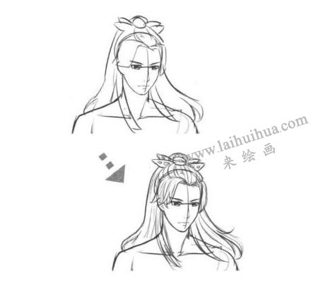 侠客卡通漫画素描画法步骤03