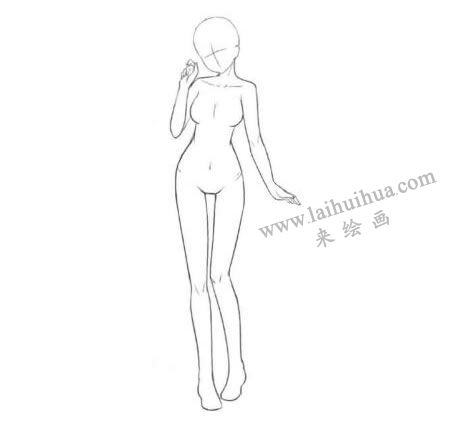 古代宫廷贵妃卡通漫画素描画法步骤01