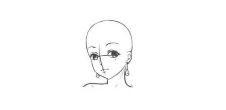 古代宫廷侍女卡通漫画素描绘制步骤02