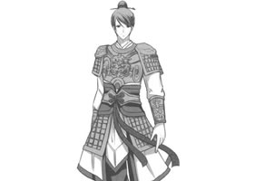将军古风卡通漫画素描画法