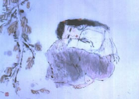 水墨人物画《秋思》画法步骤
