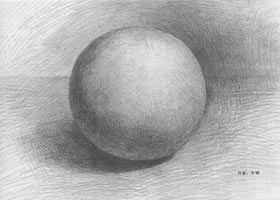 球体素描写生步骤