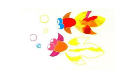 金鱼油画棒作画步骤图解04