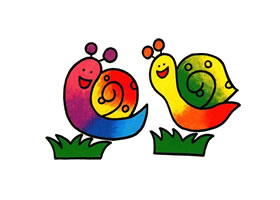 蜗牛油画棒作画步骤