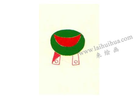 青蛙油画棒作画步骤02