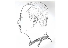 人物头像侧面线描写生画法