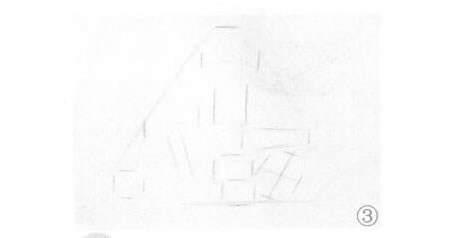 有苹果的静物组合素描画法步骤03