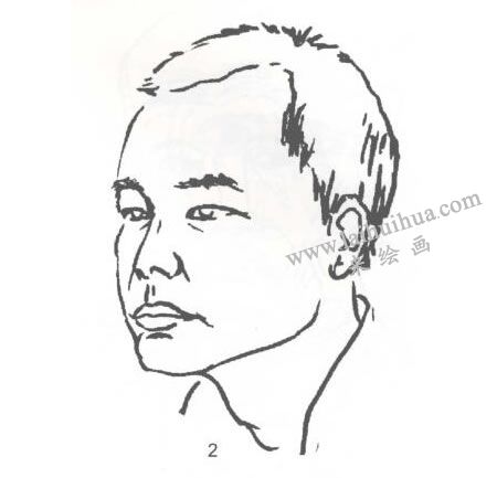 人物本身半侧面线描写生画法步骤02