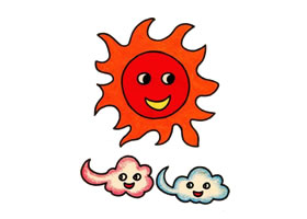 太阳油画棒作画步骤