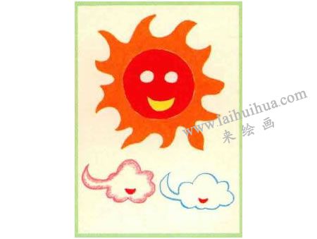 太阳油画棒作画步骤03