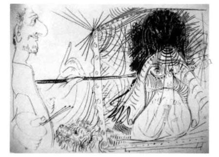 《画家与绘画》毕加索 