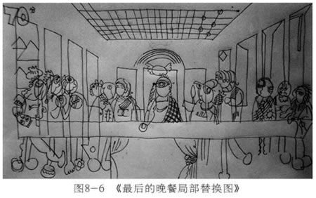 《最后的晚餐局部替换图》