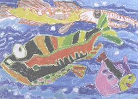 油画棒勾线平涂法画法步骤