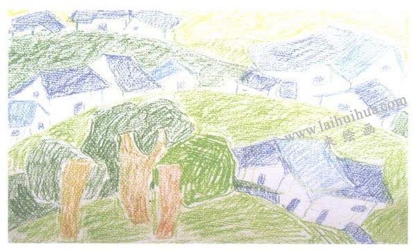 油画棒叠色法画法步骤03