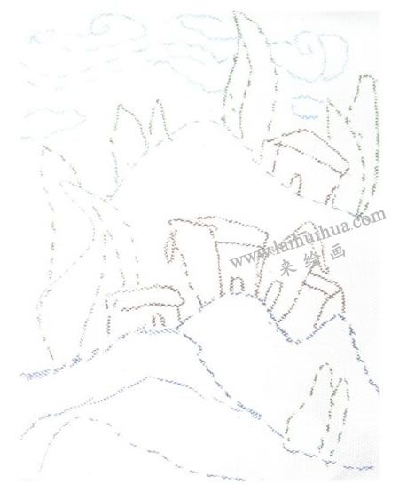 油画棒点彩法画法步骤01