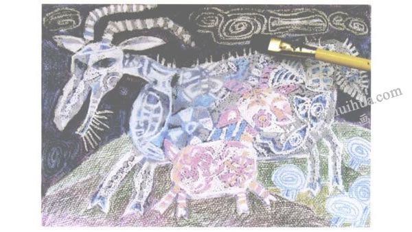 油画棒排水法画法步骤05