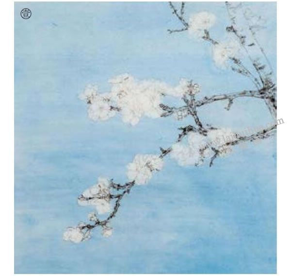 杏花工笔画法步骤范例01