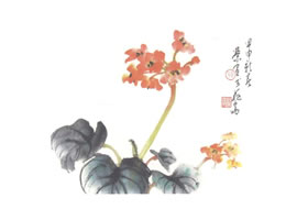 报春花写意画法