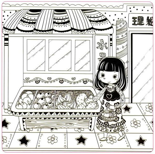 大姐姐儿童线描画法