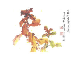 雁来红写意画法