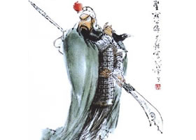 写意画《武圣图》的表现方法