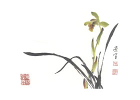 兰花的写意画法（二）