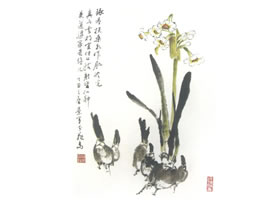 水仙花写意画法（二）
