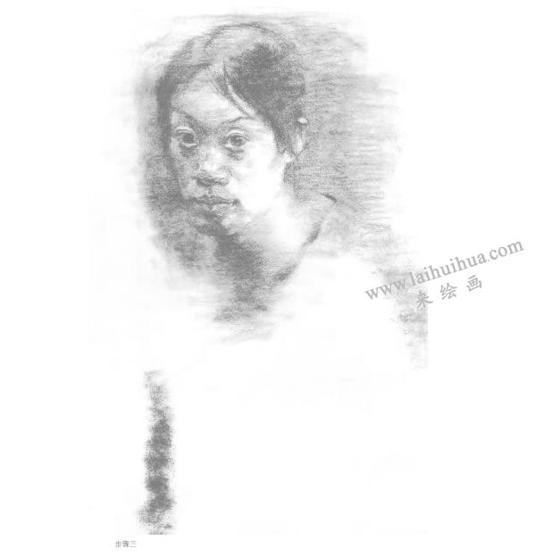 《学生肖像》素描写生步骤03