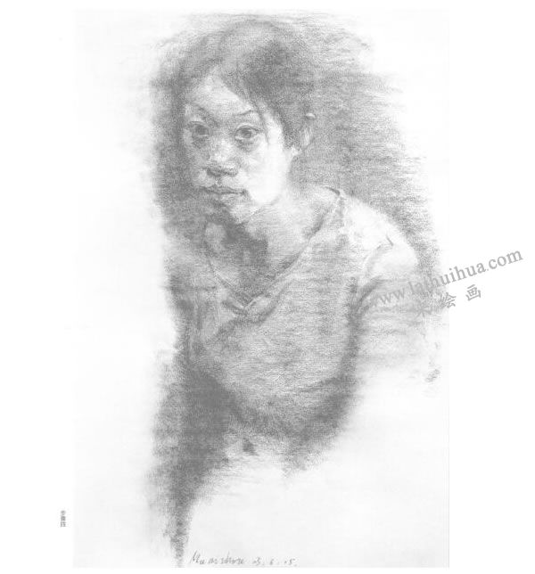 《学生肖像》素描写生步骤04